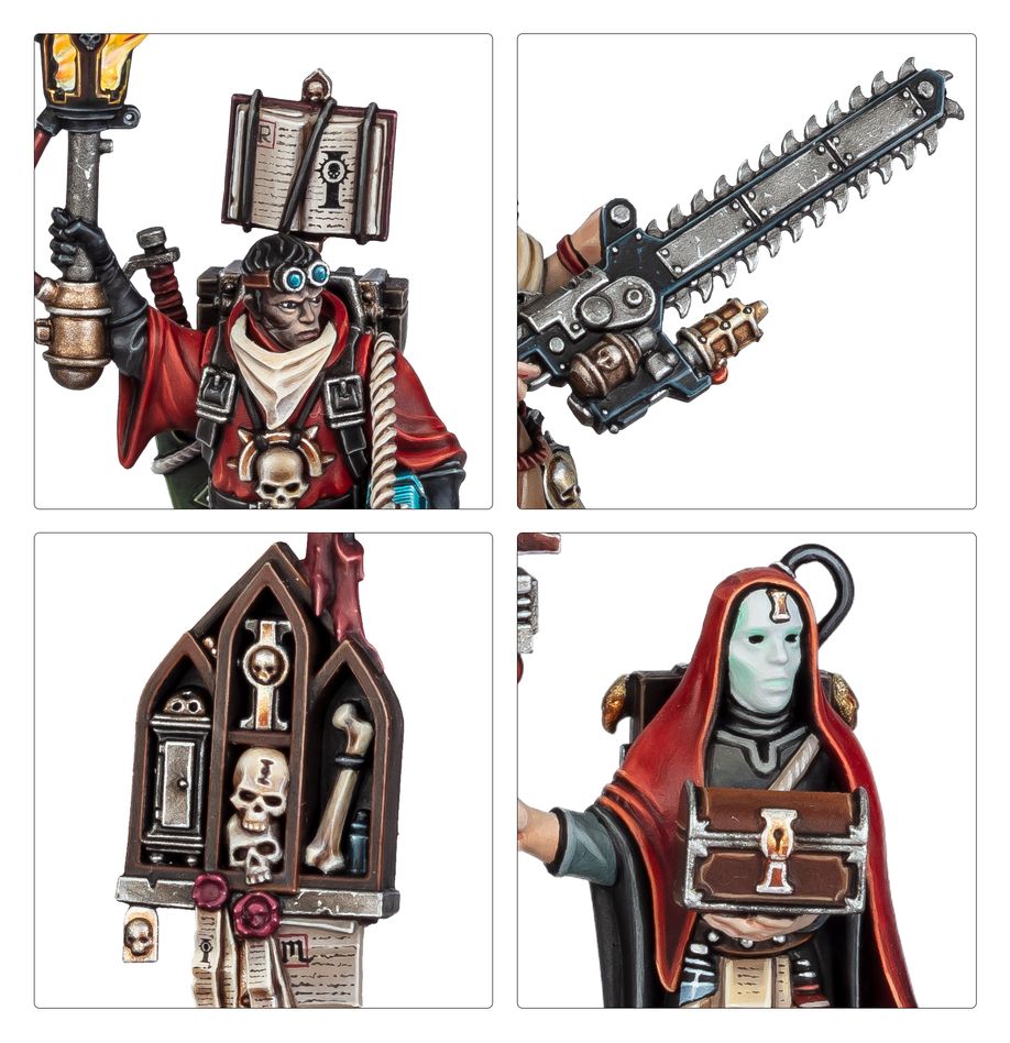 Fully painted Sanctifiers Kill Team models close up