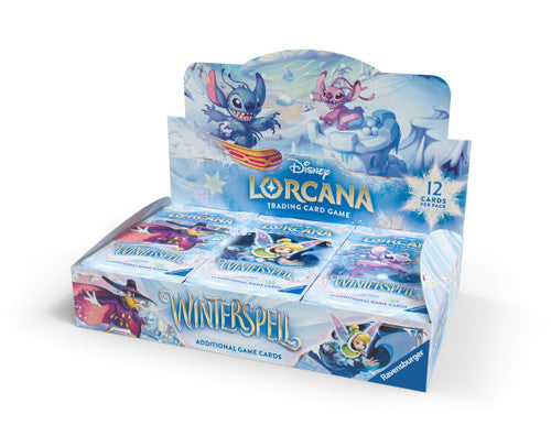 Disney Lorcana trading card game box with cartoon characters on a white background