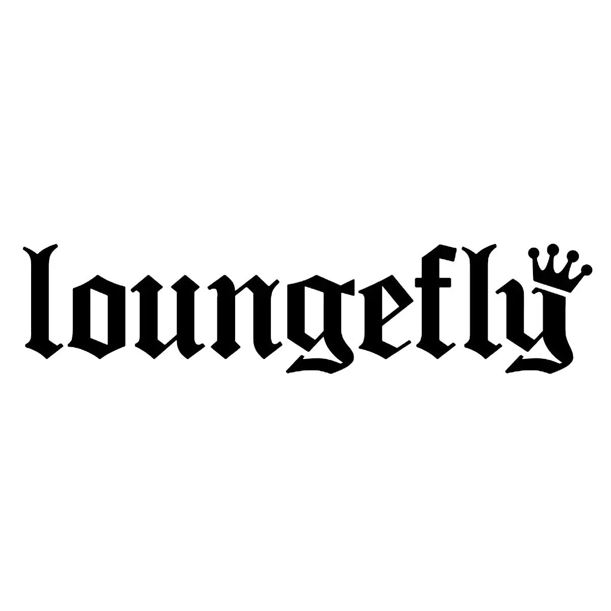 Loungefly symbol in black on a white background