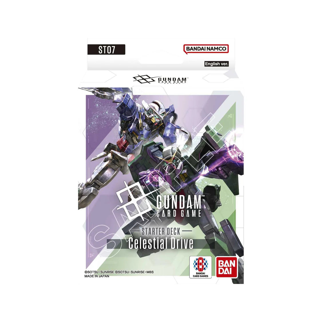 Gundam Card Game Starter Deck ST07 box with official Bandai Gundam artwork