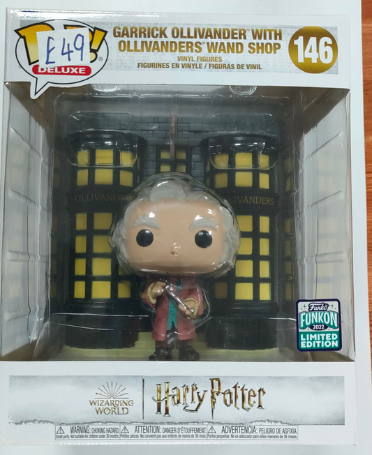 Garrick Ollivander with Ollivanders Wand Shop - Chester Le Geek