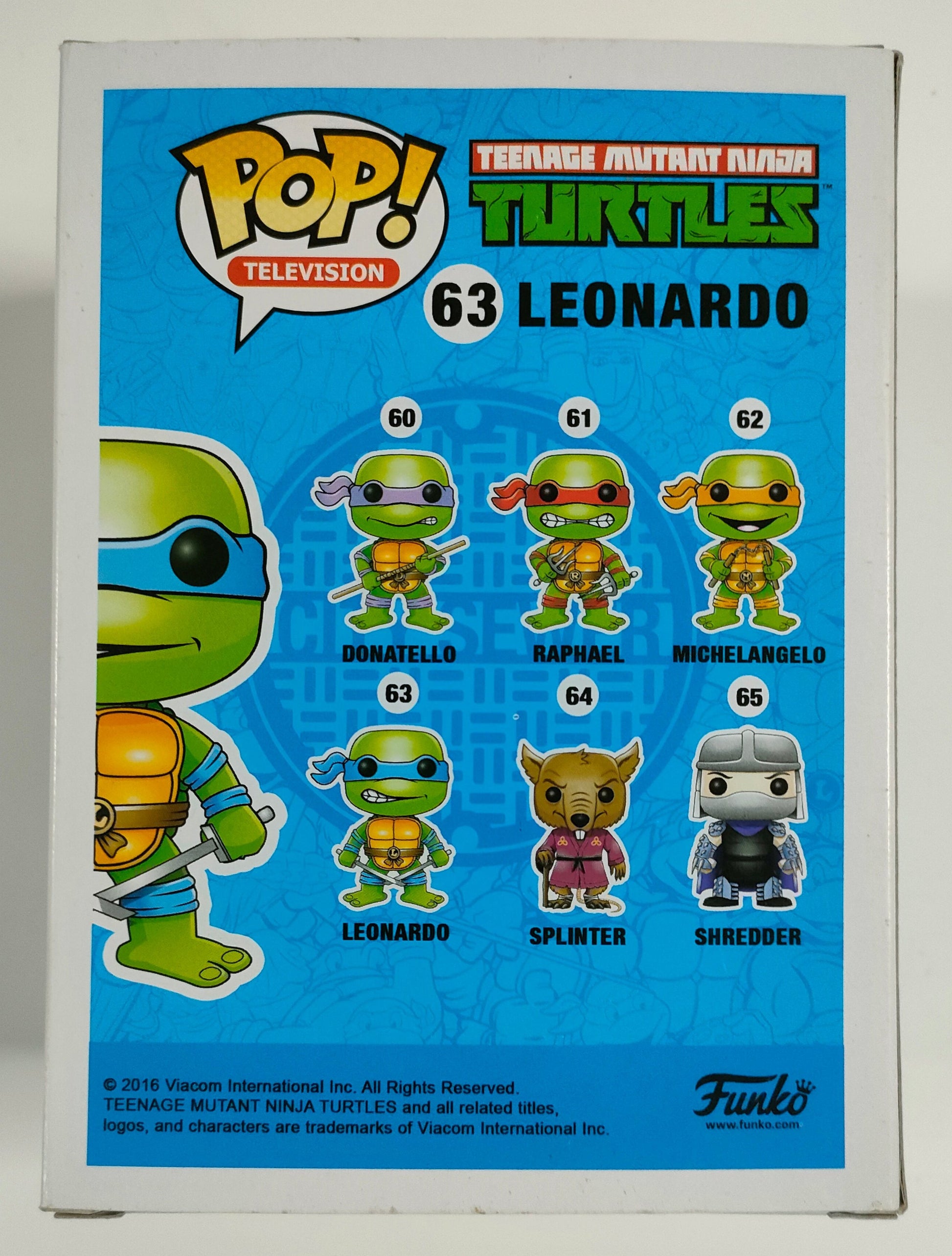 Funko Pop! LEONARDO #63 Teenage Mutant Ninja Turtles TMNT - Chester Le Geek