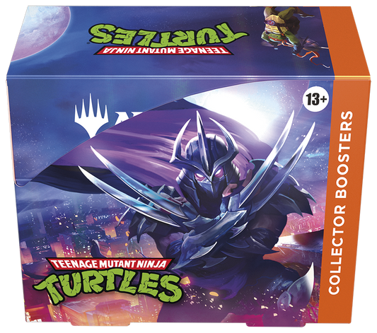 Collector Booster box with graphic of Shredder on the front