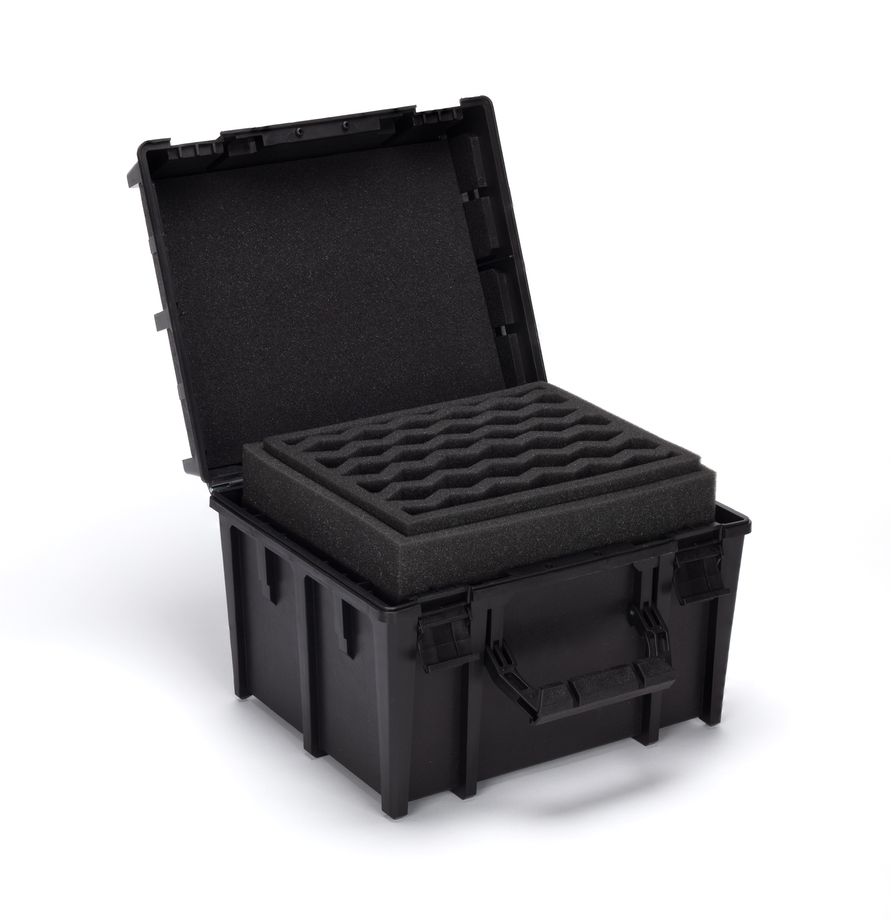 The case with lid open