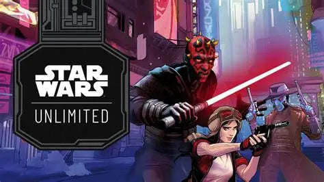 Star Wars unlimited image with Dart Maul, resistance fighter and bounty hunter